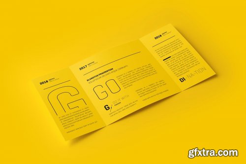 CreativeMarket - Square Gatefold Brochure Mockup 2811003