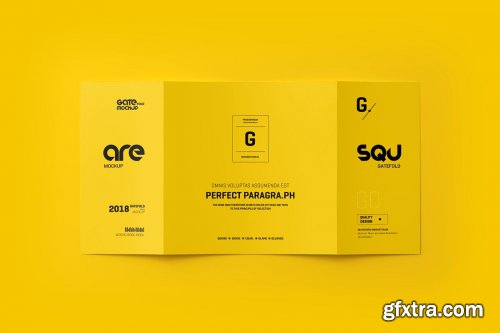 CreativeMarket - Square Gatefold Brochure Mockup 2811003