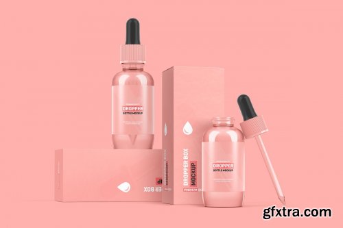 CreativeMarket - Dropper Bottle Packaging Mockup 4184896