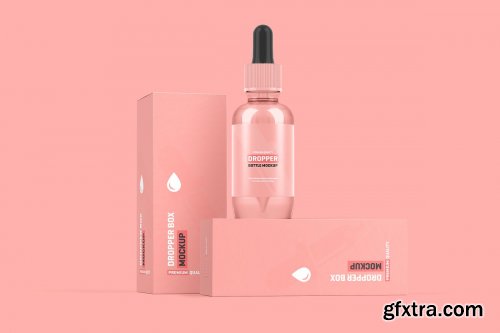 CreativeMarket - Dropper Bottle Packaging Mockup 4184896