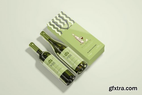 CreativeMarket - White Wine with Bag Mockups 4752080