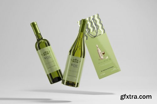 CreativeMarket - White Wine with Bag Mockups 4752080