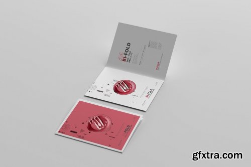 CreativeMarket - A4 Bi-Fold Brochure Mockups 4713388