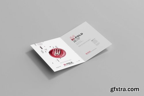 CreativeMarket - A4 Bi-Fold Brochure Mockups 4713388