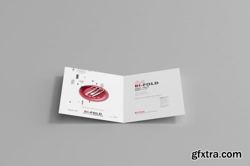 CreativeMarket - A4 Bi-Fold Brochure Mockups 4713388