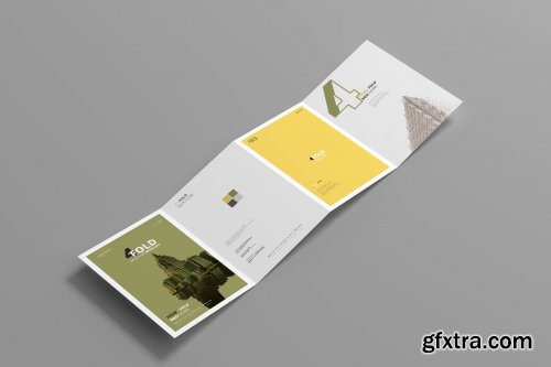 CreativeMarket - A4 Four Fold Brochure Mockups 4657765