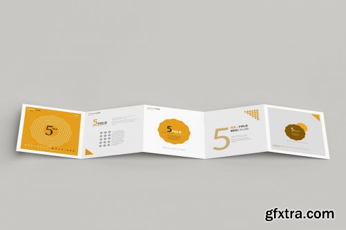 CreativeMarket - 5-Fold Square Brochure Mockups 4749557