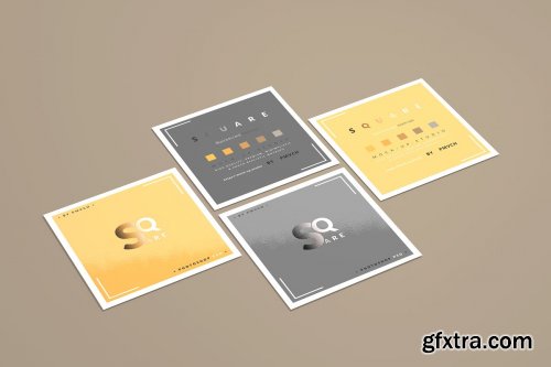 CreativeMarket - Square Business Card Mockups 4752802