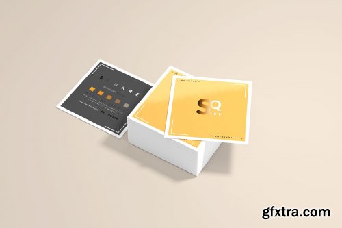 CreativeMarket - Square Business Card Mockups 4752802