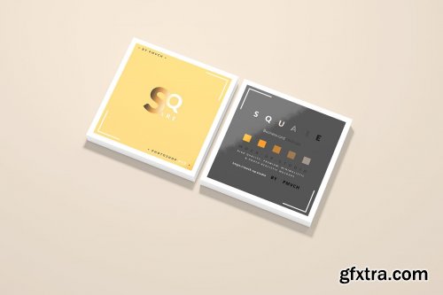 CreativeMarket - Square Business Card Mockups 4752802