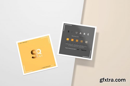 CreativeMarket - Square Business Card Mockups 4752802