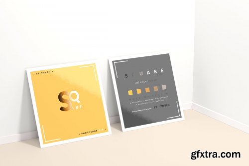 CreativeMarket - Square Business Card Mockups 4752802