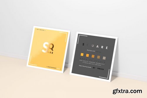 CreativeMarket - Square Business Card Mockups 4752802