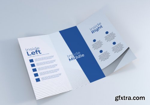 Realistic a4 trifold brochure mockup 2