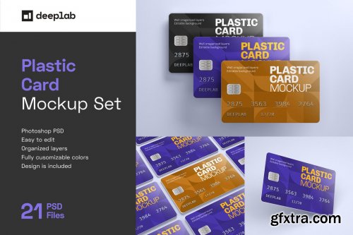 CreativeMarket - Plastic Card Mockup Set - 21 styles 4430199