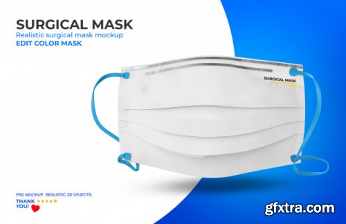 Surgical mask mockup