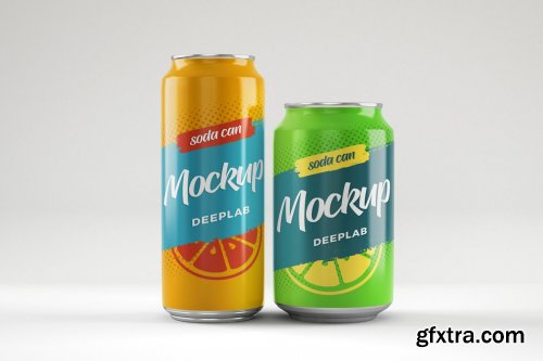 CreativeMarket - Soda Can Mockup Set 4536023