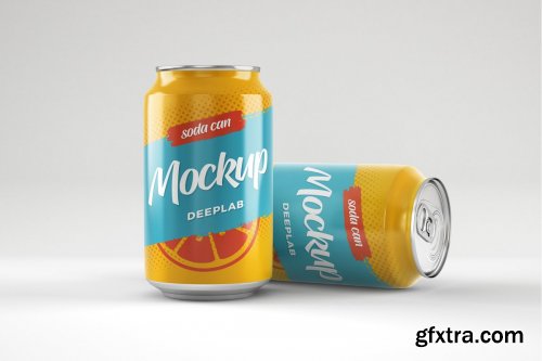 CreativeMarket - Soda Can Mockup Set 4536023