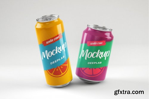 CreativeMarket - Soda Can Mockup Set 4536023