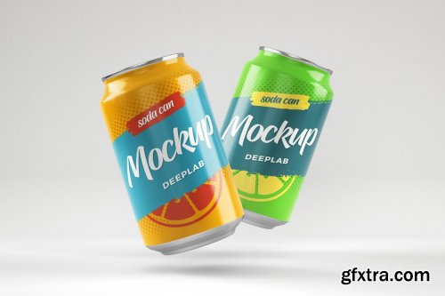 CreativeMarket - Soda Can Mockup Set 4536023