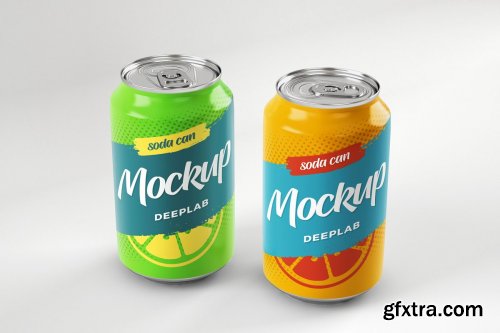 CreativeMarket - Soda Can Mockup Set 4536023