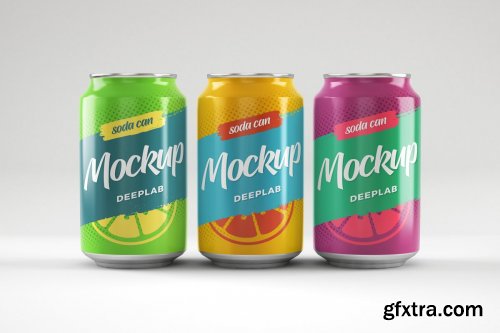 CreativeMarket - Soda Can Mockup Set 4536023