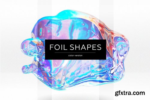 CreativeMarket - FOIL SHAPES color version 3866321