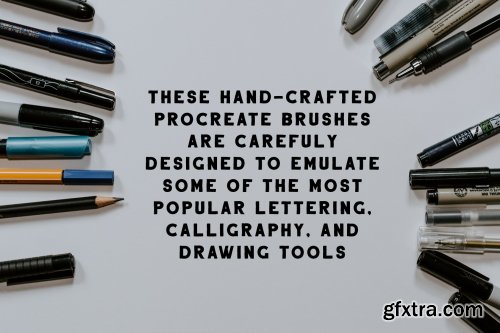 CreativeMarket - Pen Drawer Procreate Brush Set 3815806