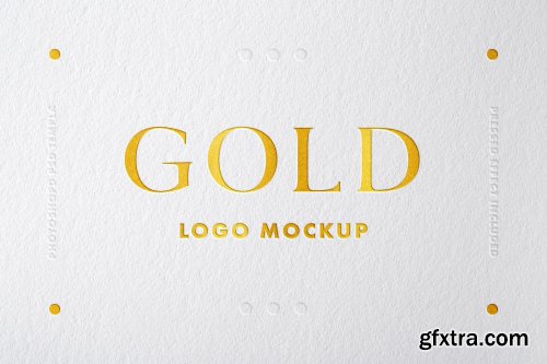 CreativeMarket - Gold Foil Logo Mockup 4817227