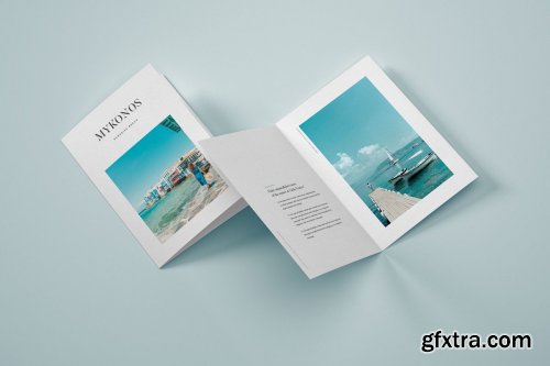 CreativeMarket - Vertical Bifold Brochure Mockup Set 4805439