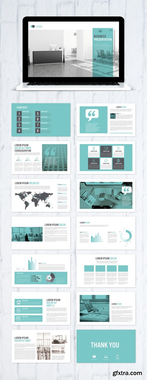 Multipurpose Blue and Grey Presentation Layout 339257861