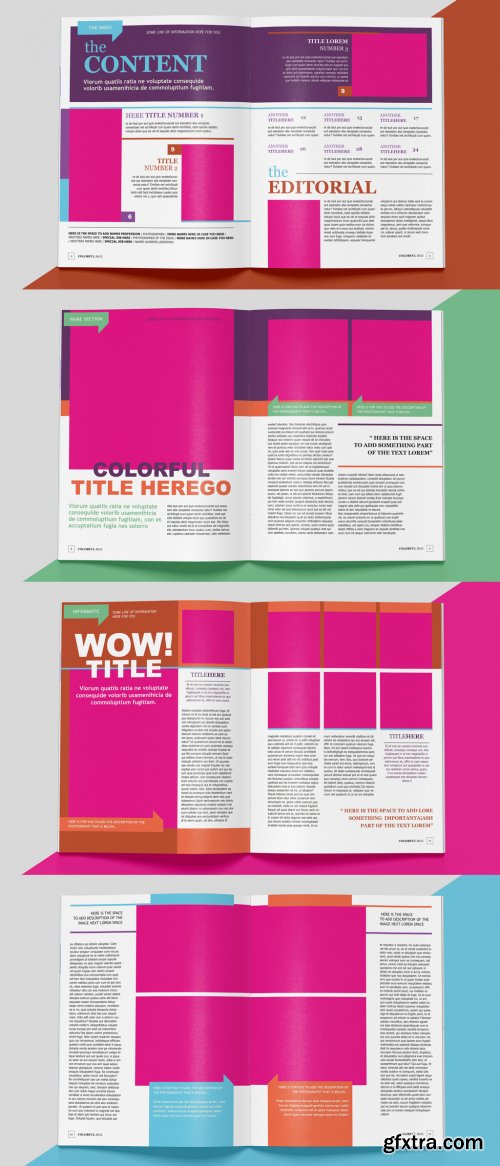 Colorful Magazine Layout 339237446