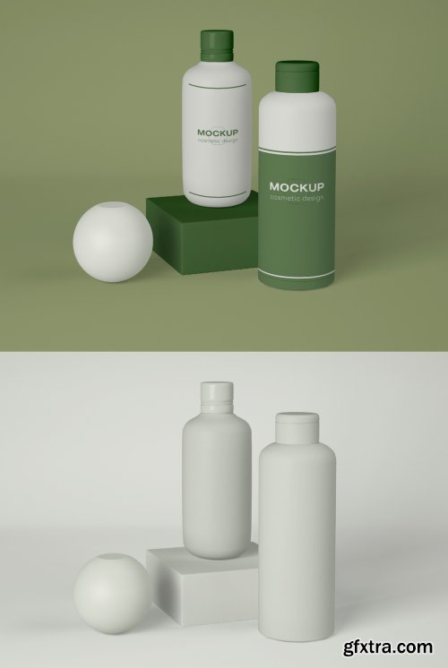 Two Cosmetic Bottles Mockup 339307924