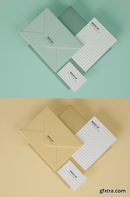 Stationery Mockup with Business Card, Envelope and Postcard 339303774