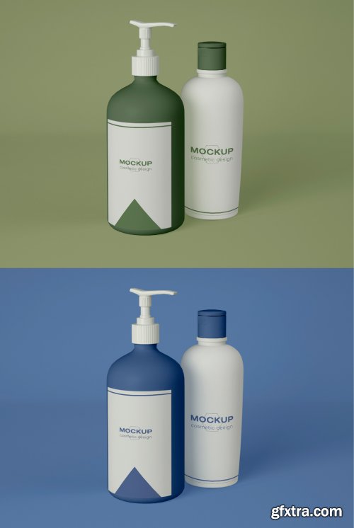 Set of Two Cosmetic Bottles Mockup 339302180