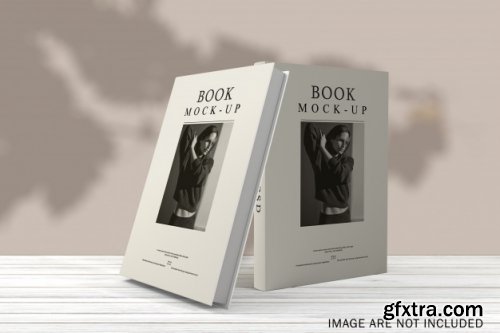 Book cover mockup with shadow overlay