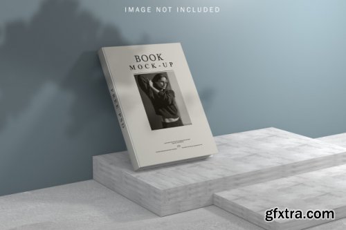 Book cover mockup with shadow overlay