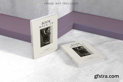 Book cover mockup with shadow overlay