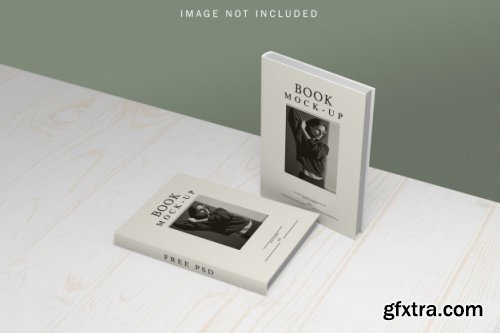 Book cover mockup with shadow overlay