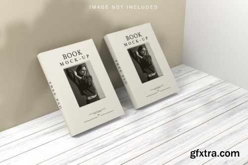 Book cover mockup with shadow overlay