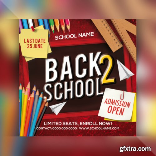 Back to school party flyer