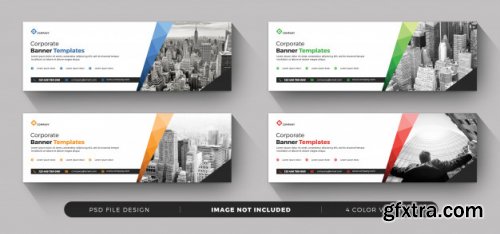 Corporate business postcard and banner templates