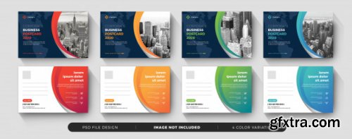 Corporate business postcard and banner templates