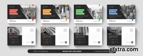 Corporate business postcard and banner templates