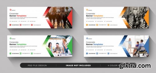 Corporate business postcard and banner templates