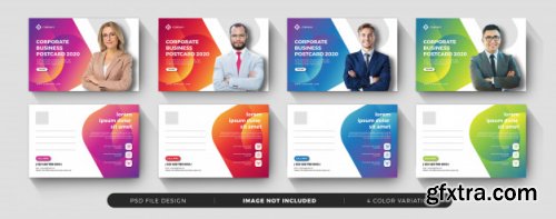 Corporate business postcard and banner templates