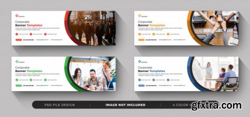 Corporate business postcard and banner templates