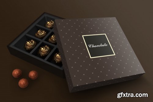 Chocolate box mockup