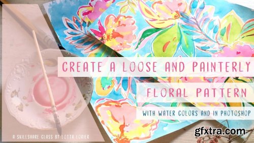  Create a Loose and Painterly Floral Pattern with Water Color and Photoshop