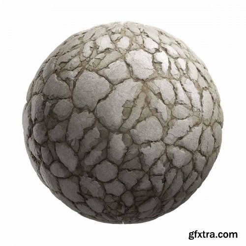 Small rough rock tiles PBR Texture